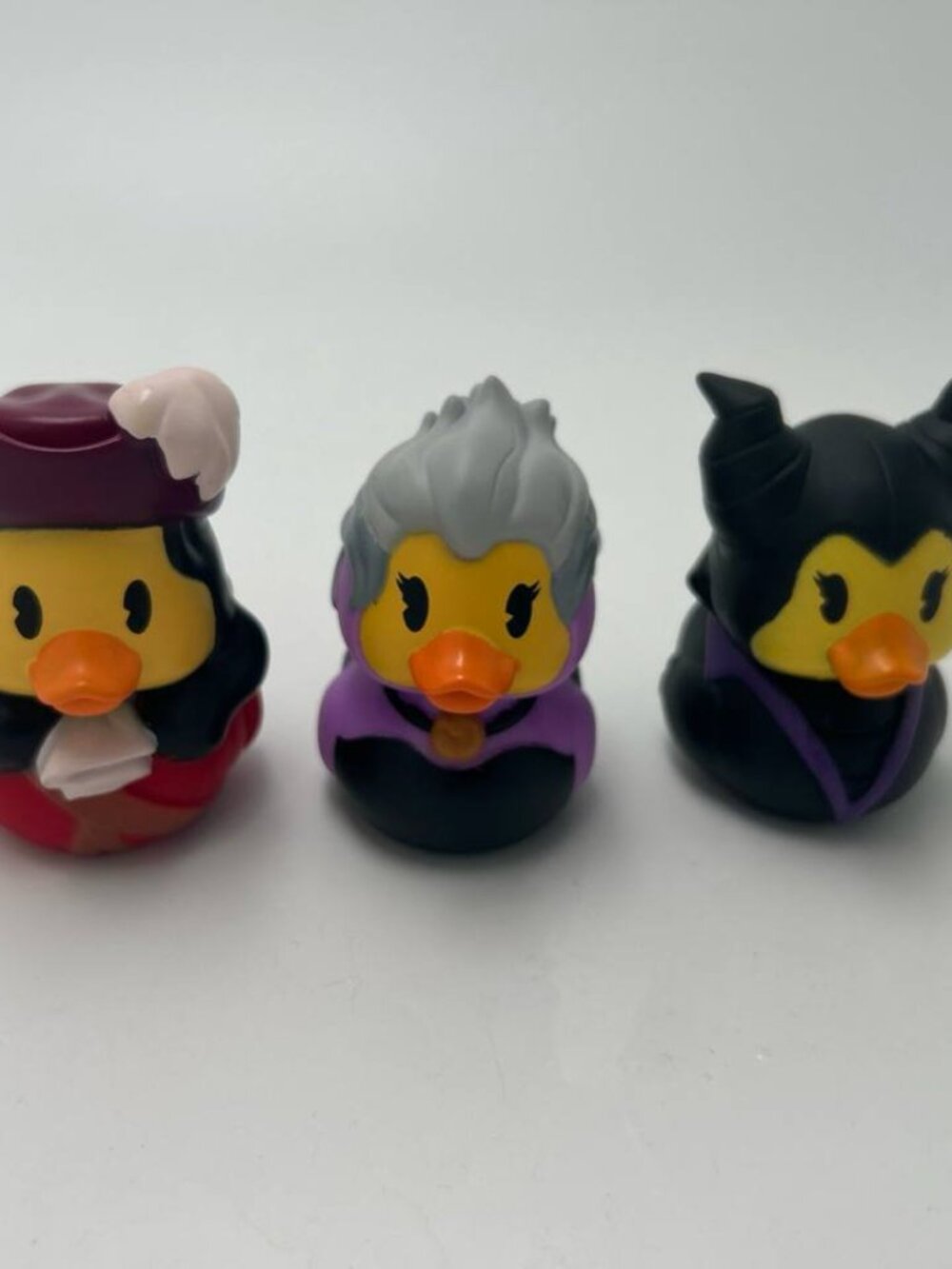 Disney Villains Duckalooz Maleficent Ursula Captain Hook Rubber Ducks Lot of 3
